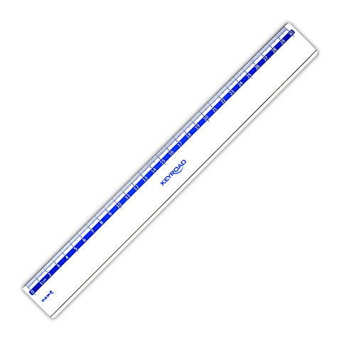 Keyroad Plastic Ruler Blue Scale 30 cm
