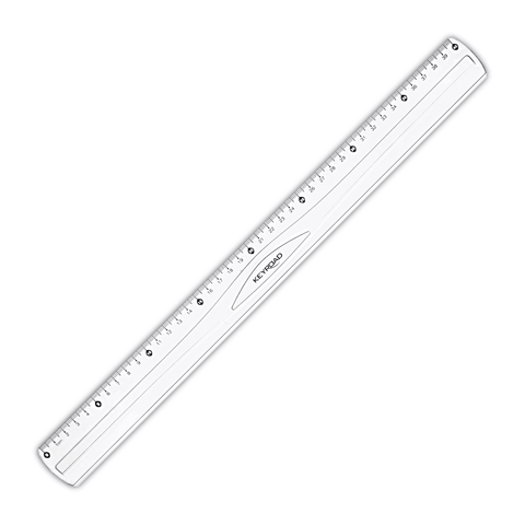Keyroad Plastic Ruler 40 cm Clear