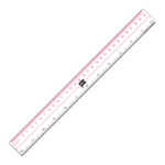 Primepack Clear Plastic Ruler 30 cm