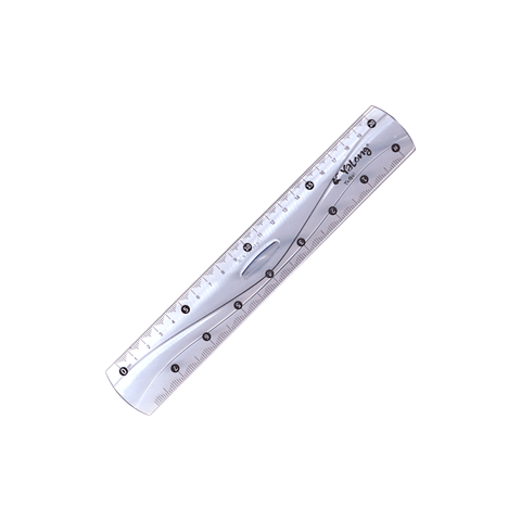 Yalong Transparent Plastic Ruler 20 cm