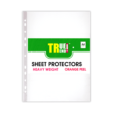 True Trend U-Shape Heavy Duty Sheet Protector Clear A4