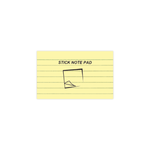 3A Lined Sticky Note Pad 3" x  5" 100 Sheets