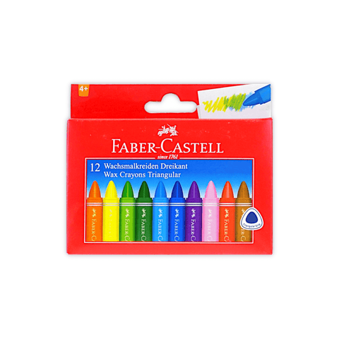 Faber-Castell Triangular Wax Crayons 90 mm Pack of 12