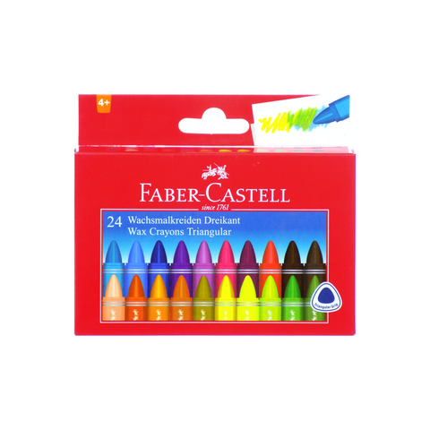 Faber-Castell Triangular Wax Crayons 90 mm Pack of 24