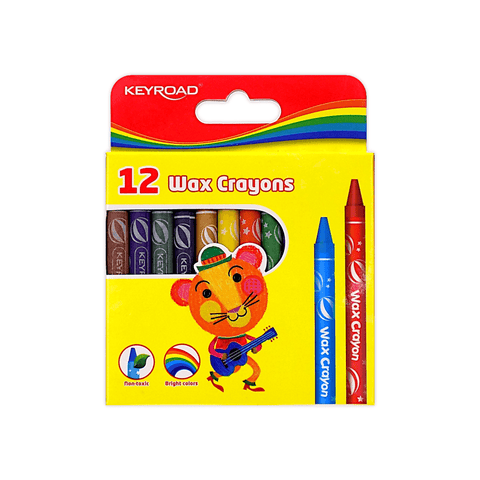 Keyroad Wax Crayons 90 mm Pack of 12