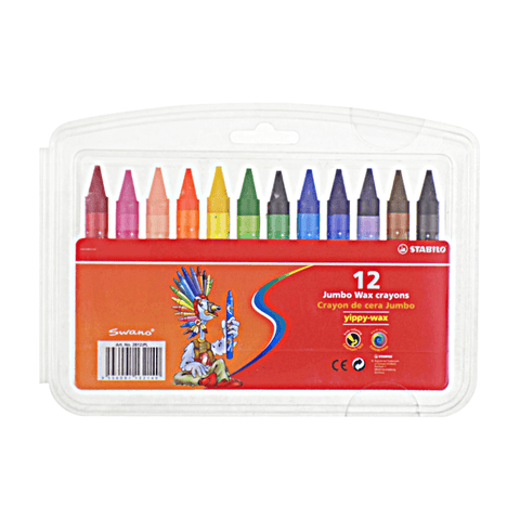 Stabilo Jumbo Wax Crayons 100 mm Wallet of 12
