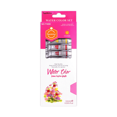 Keep Smiling Watercolor Paint Set of 12 x 6 ml Tubes